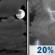 Wednesday Night: Mostly Cloudy then Slight Chance Showers And Thunderstorms