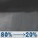 Sunday Night: Rain showers before 2am. Mostly cloudy, with a low around 37. West wind around 13 mph. Chance of precipitation is 80%. Sunday Night: Rain Showers